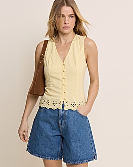 NOBODY'S CHILD LINDY WAISTCOAT TOP