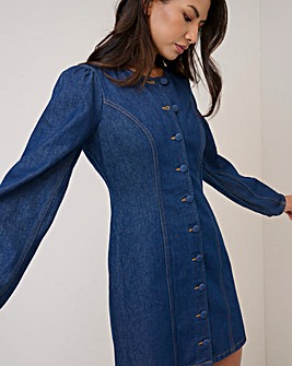 Nobody's Child Denim Shift Mini Dress