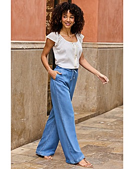 Sosander Light Wash Drawcord Denim Trouser