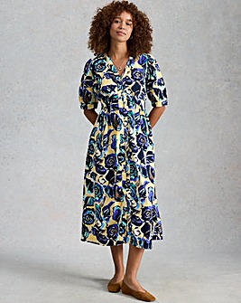 White Stuff Fern Linen Blend Dress