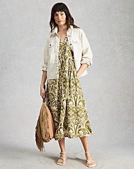 White Stuff Fern Linen Blend Dress