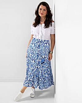 Joe Browns Summer Blue Tiered Maxi Skirt