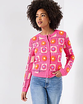 Joe Browns Fun And Floral Crochet Cardigan