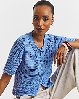 JdY Tami S/S Frill Cardigan Knit