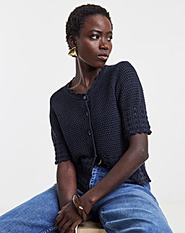 JdY Tami S/S Frill Cardigan Knit