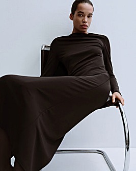 MANGO BOAT NECK DRESS