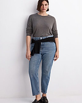 Mango Comfort High-Rise Crop Mom Jean