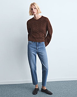 MANGO COMFORT HIGH-RISE MOM JEAN