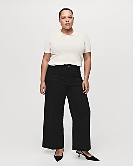 Mango High Waist Wide Leg Jean