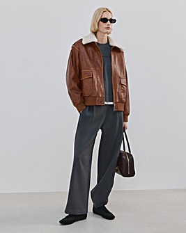 MANGO ELASTICATED WAIST TROUSER