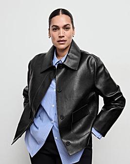 Mango Faux Leather Jacket