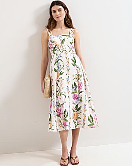 Phase Eight Lucia Linen Printed Hero Dress