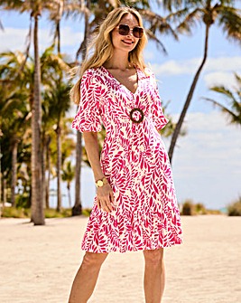 Sosandar Hoop Detail Dress