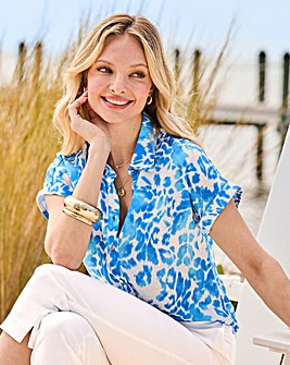 Sosandar Animal Jacquard Shirt