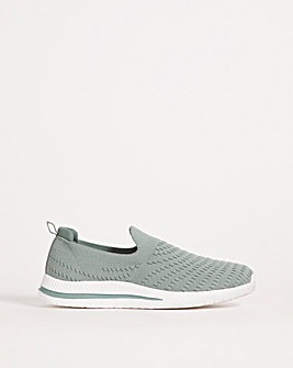 Cushion Walk Fly Knit Slip On Trainer EEE Fit