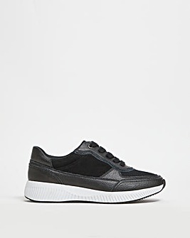 Leather Lace Trainer E Fit