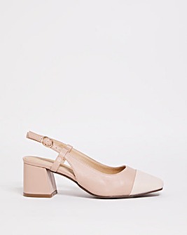 Slingback with Toe Cap EEE Fit