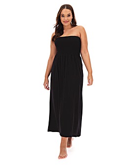 Shirred Top Maxi Beach Dress