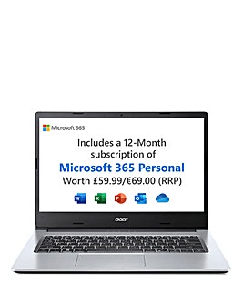 Acer Aspire 1 Intel Pentium 4GB/128GB 14in FHD Windows 11 Laptop - Silver