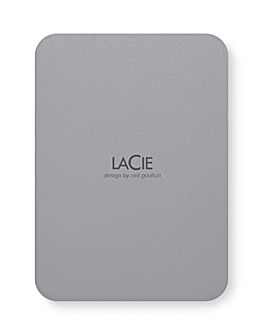 Seagate LaCie 2TB USB 3.1-C Portable Drive Secure - Space Grey