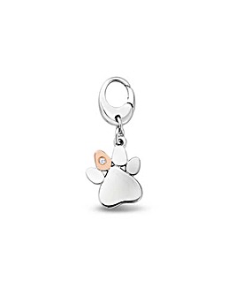 Clogau Sterling Silver Paw Print Charm