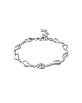 Clogau Past Present Future Sterling Silver Multi-Link Bracelet with Topaz