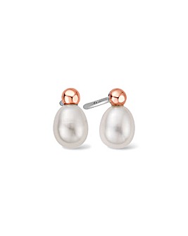 Clogau Nature's Wonder Sterling Silver Beachcomber Stud Earrings with Pearls
