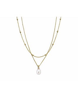 Clogau Beachcomber Pearl Gold Layered Necklace