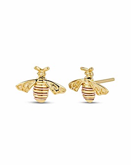 Clogau Honey Bee Gold Stud Earrings