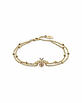 Clogau Honey Bee Gold Double-Chain Bracelet