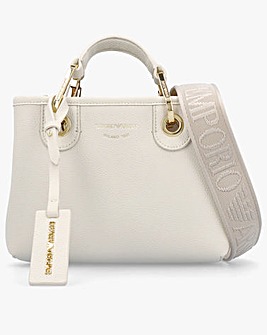 Emporio Armani X Small Cream Cross-Body Shopper Bag