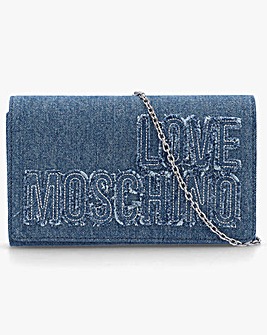 Love Moschino Denim Blue Shoulder Bag