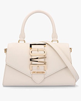 Love Moschino Love Bug Ivory Top Handle Bag
