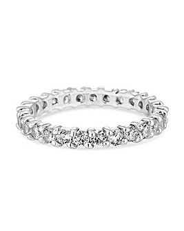 Sterling Silver 925 Cubic Zirconia Band Sized Ring