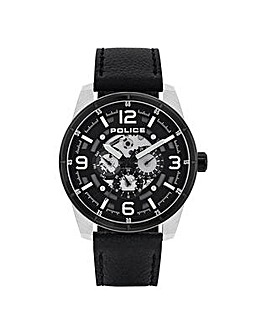 Gents Police Round Dial Strap Watch