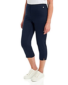 VIZ-A-VIZ Navy Twill Cropped Trousers