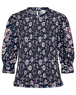 Monsoon Embroidered Smocked Top