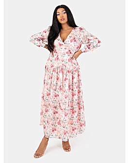 Lovedrobe Luxe Pink Floral Maxi Dress