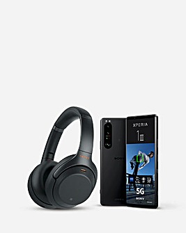Sony Xperia 1 III 5G 256GB Black & Free WH-1000XM3 BT NC Headphones
