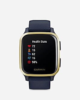 Garmin Venu Sq Smart Watch - Light Gold and Navy