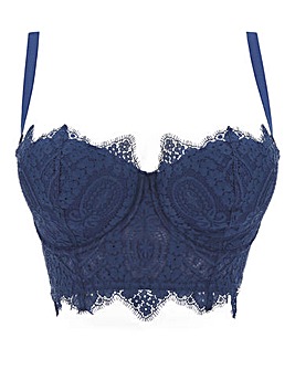 Figleaves Curve Adore Navy Lace Padded Multiway Bra