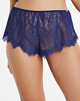 Figleaves Curve Adore Navy Lace French Knickers