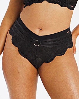 Details about   Figleaves Curve Wildfire Brazilian Brief Black Plus Size 26 Midi Knickers