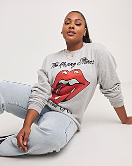 Grey Marl The Rolling Stones License Regular Fit Sweatshirt