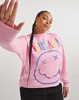 Pink Nirvana License Regular Fit Sweatshirt