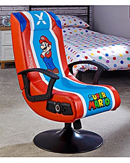 X Rocker Nintendo Super Mario 2.1 Audio Pedestal Chair