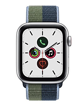 Apple Watch SE Cellular 44mm Space Grey Aluminium Case with Green Sport Band