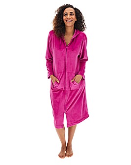pretty secrets velour zip gown