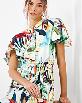 Raishma Tropical Print Dress