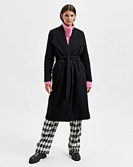 Selected Femme Belted Longline Coat